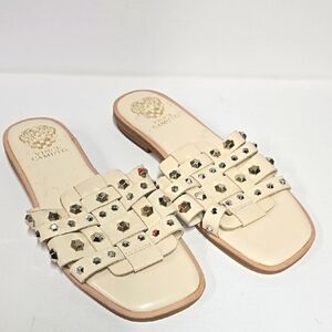 NWT Vince Camuto Cream Studded‎ Sandals with Lattice Design Size 8